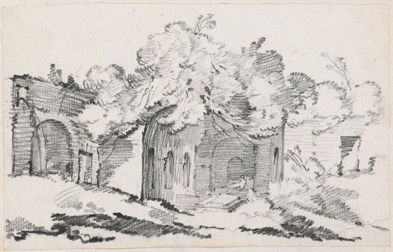 De grot van de nimf Egeria door Joseph Marie Vien