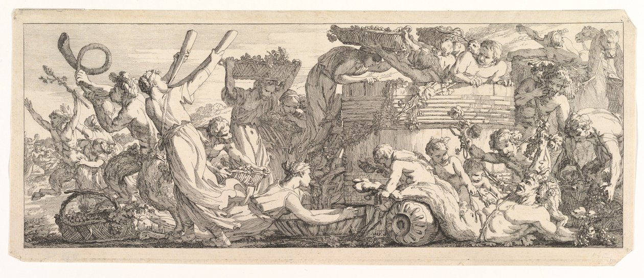 De Aankomst van het Wijnvat, ca. 1755 door Joseph Marie Vien the Elder