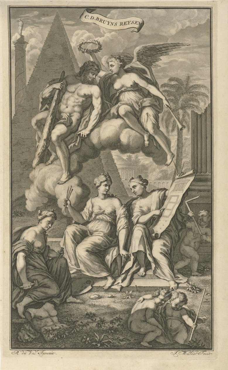 Hercules gekroond door Victoria door Joseph Mulder