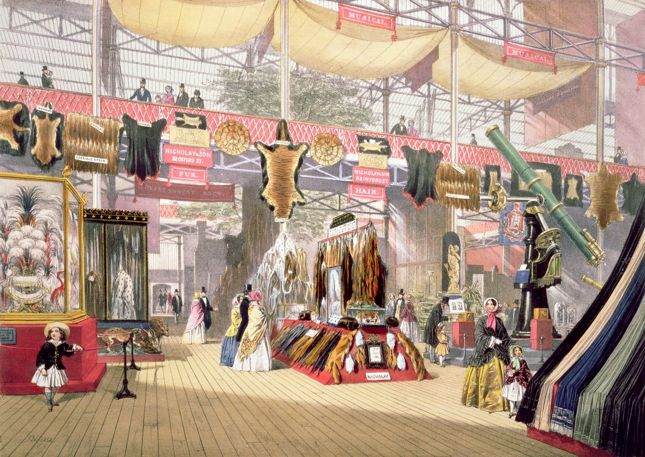 Grote tentoonstelling, 1851: Bontstand, voor Dickinson Brothers door Joseph Nash