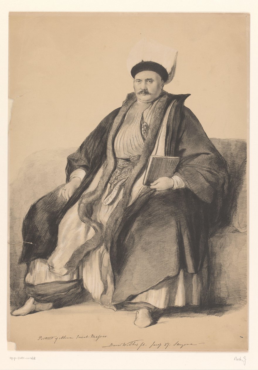 Portret van Abram Jacob Messir door Joseph Nash