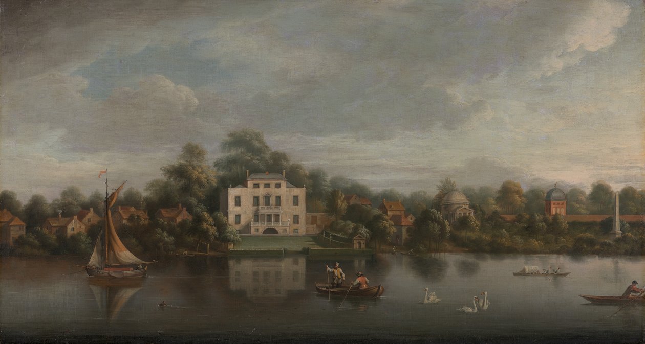 Pauselijke Villa, Twickenham, ca. 1755 door Joseph Nickolls