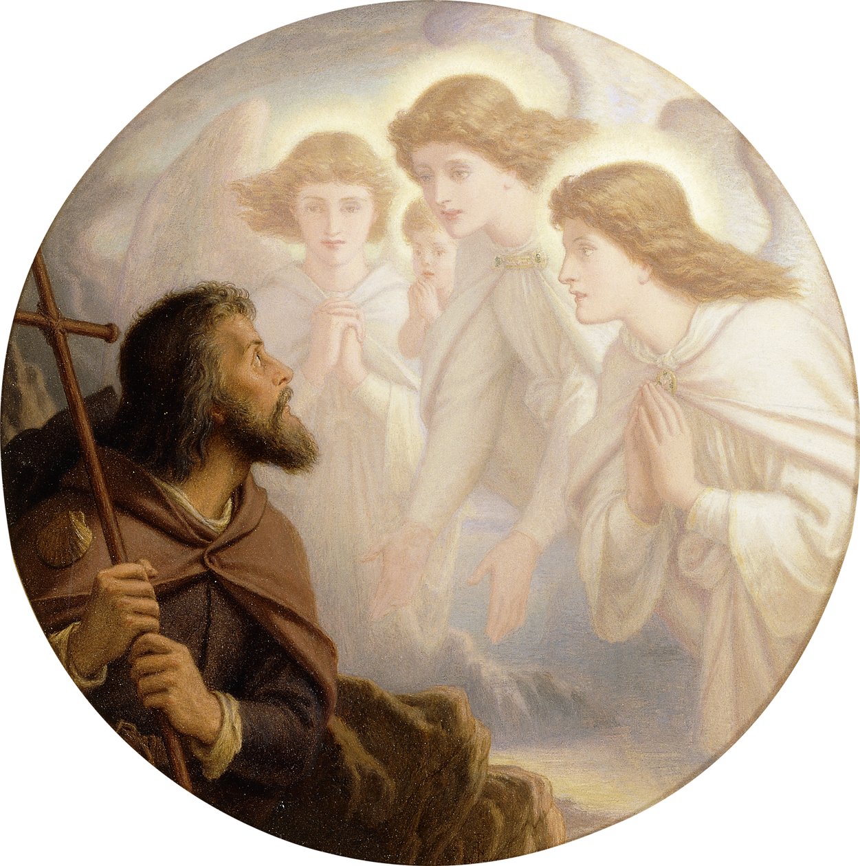 Leid, Vriendelijke Licht, te Midden van de Omringende Duisternis, leid mij verder!...en met de Ochtend Glimlachen die Engelgezichten, die ik Lang Geleden Heb Geliefd, en Even Verloren, 1894 door Joseph Noel Paton