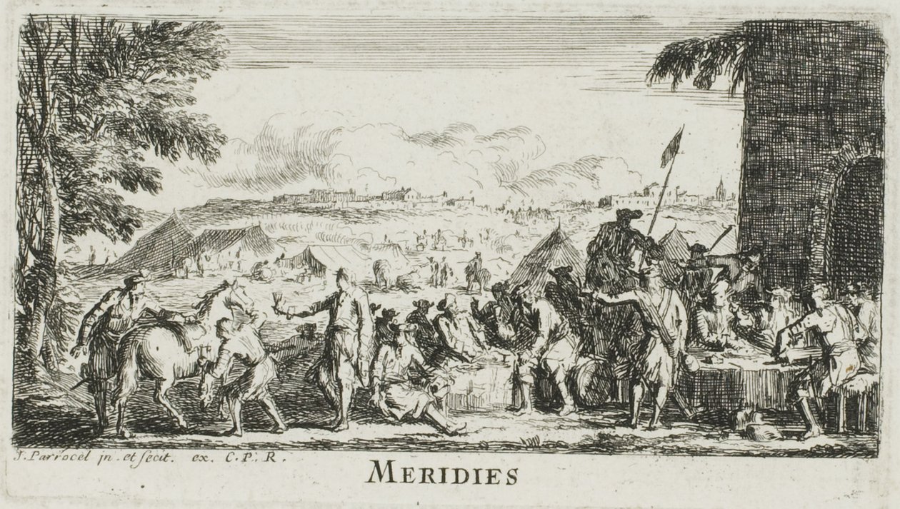Middag, uit De Uren van de Dag door Joseph Parrocel