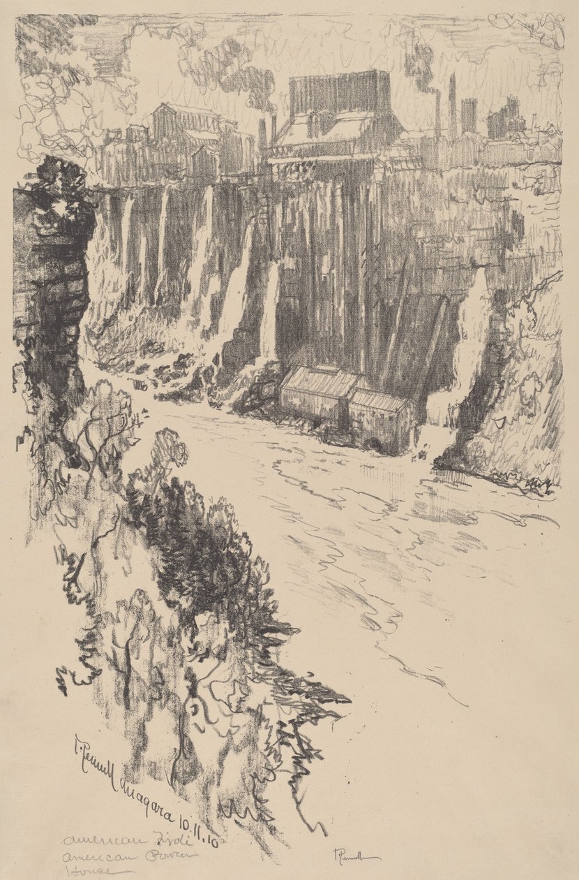 Amerikaanse Tivoli door Joseph Pennell