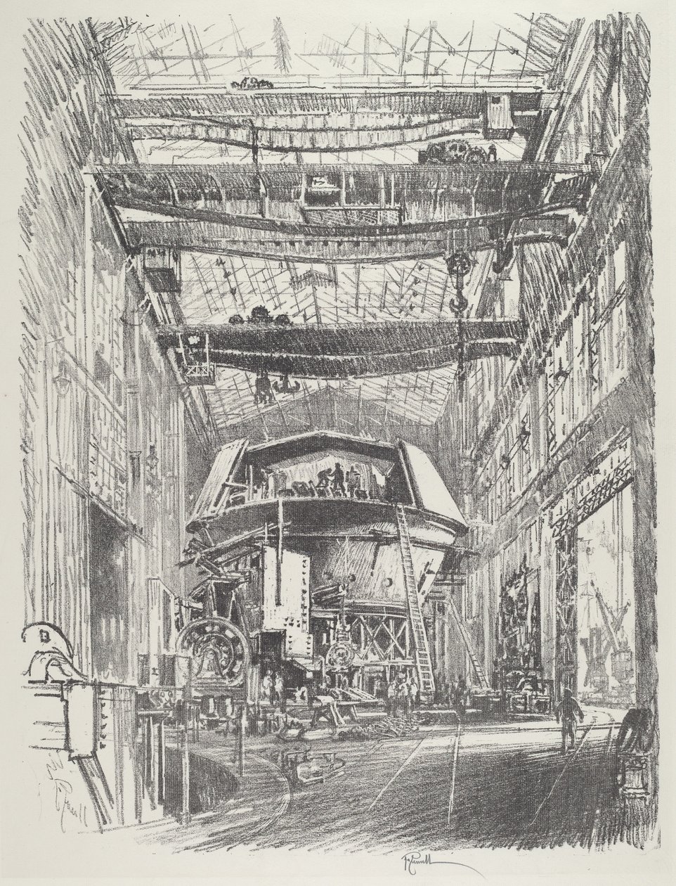 De grote toren bouwen door Joseph Pennell