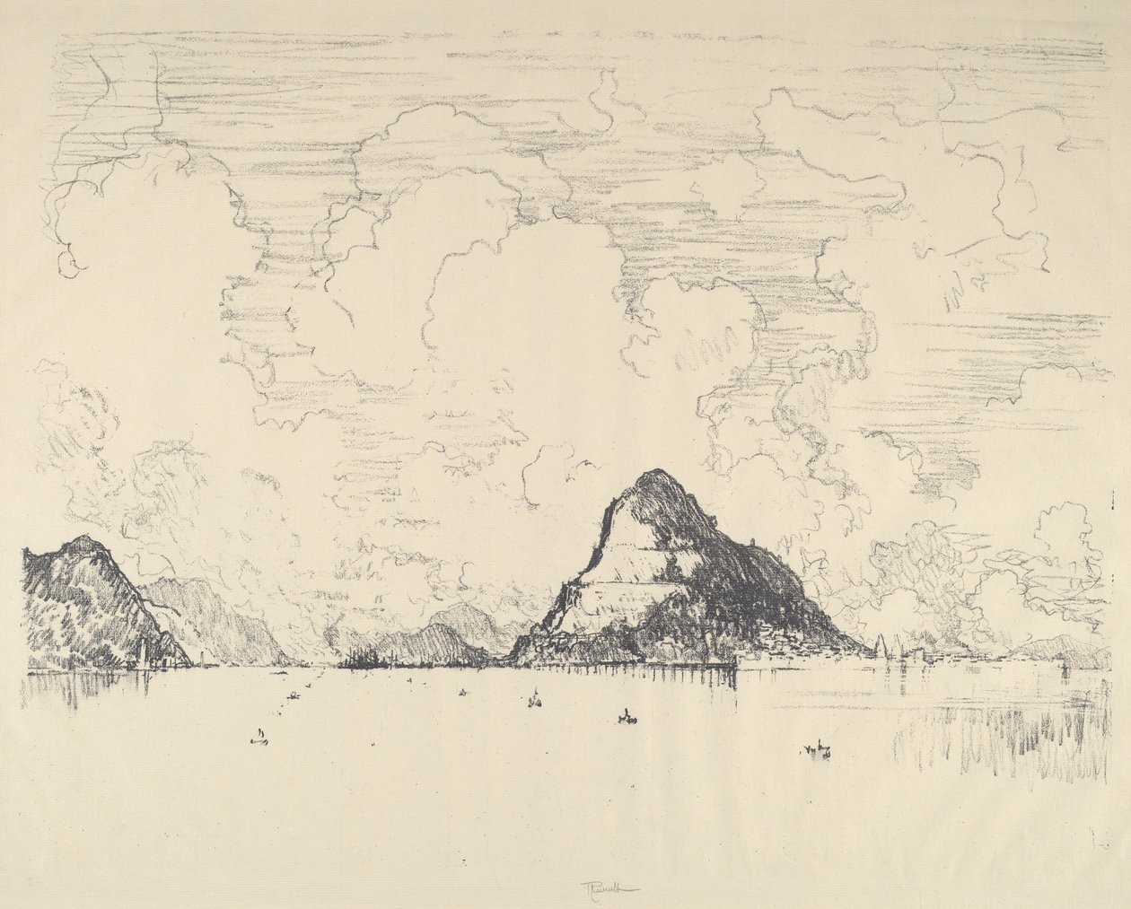 Ingang van het Kanaal vanaf de Stille Oceaan door Joseph Pennell