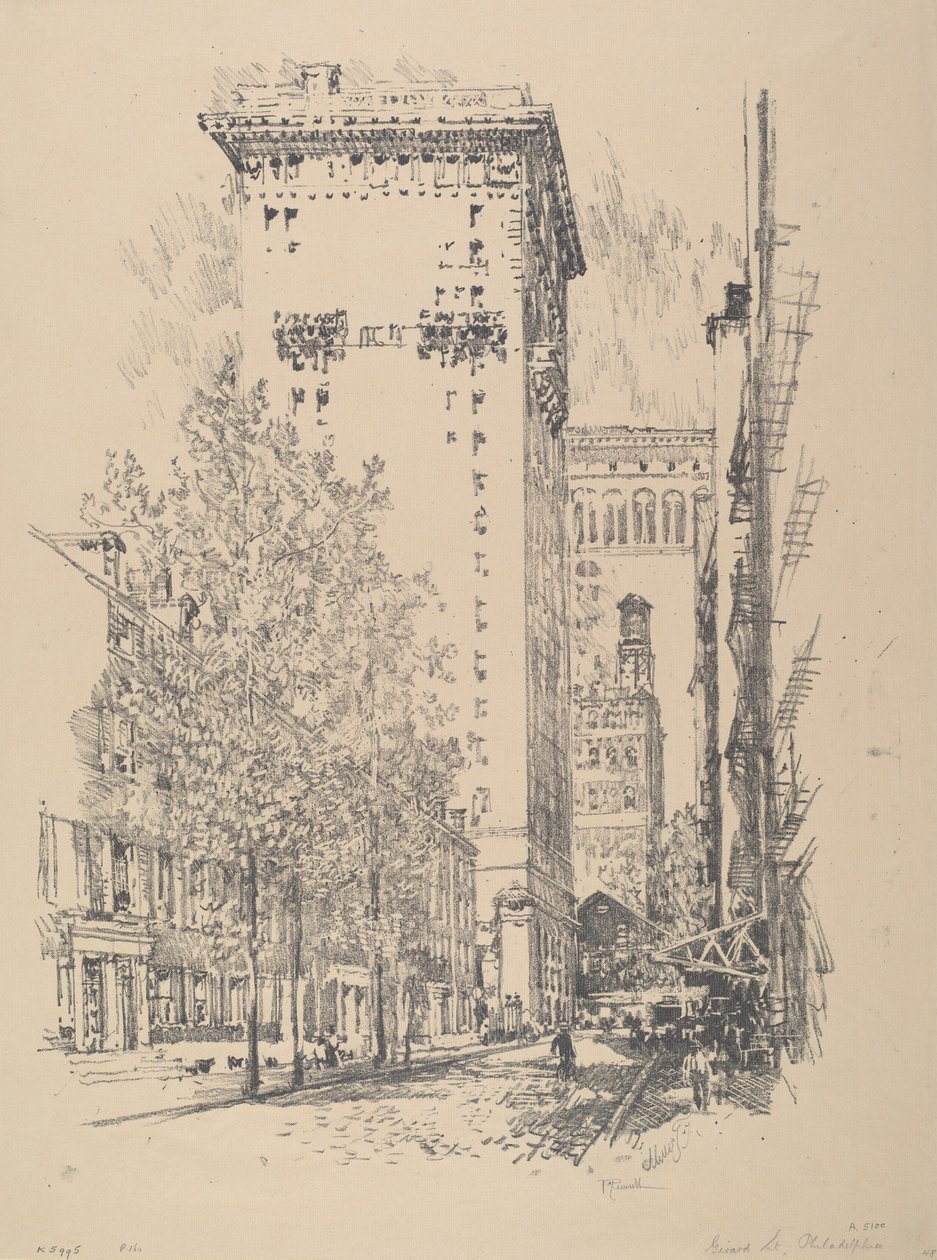 Girard Street door Joseph Pennell