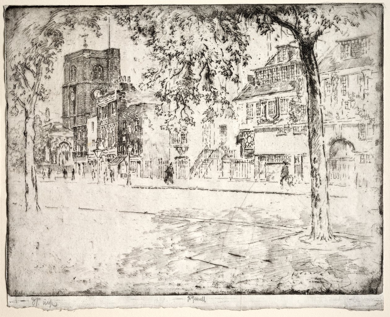 Huis waar Whistler stierf door Joseph Pennell