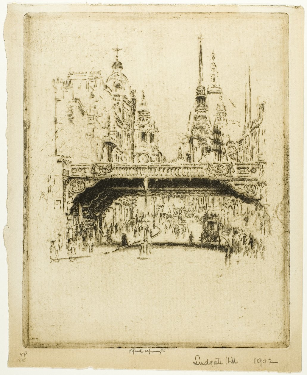 Ludgate Hill door Joseph Pennell