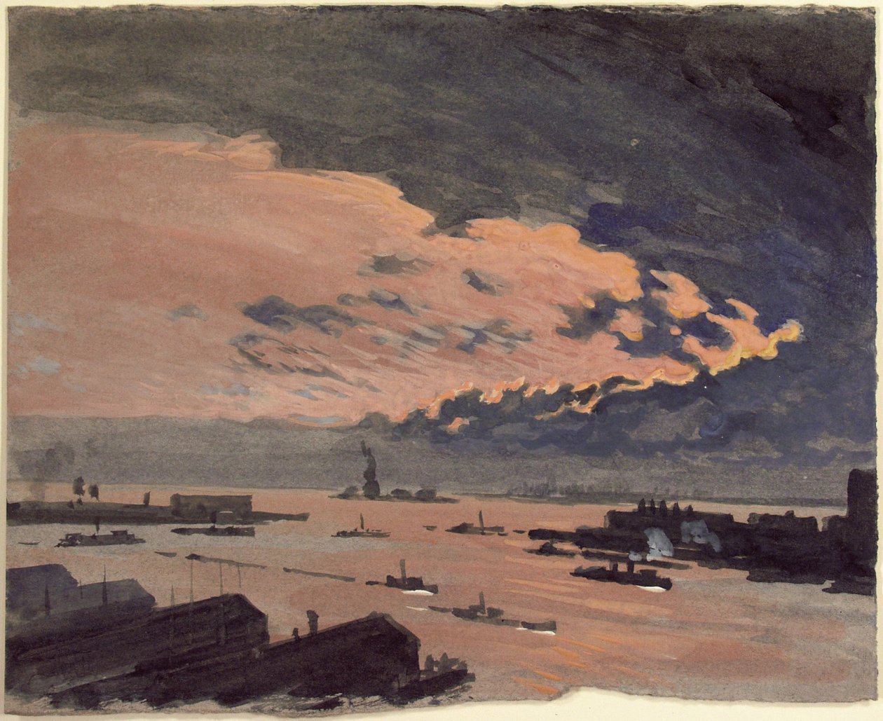 Roze wolken door Joseph Pennell