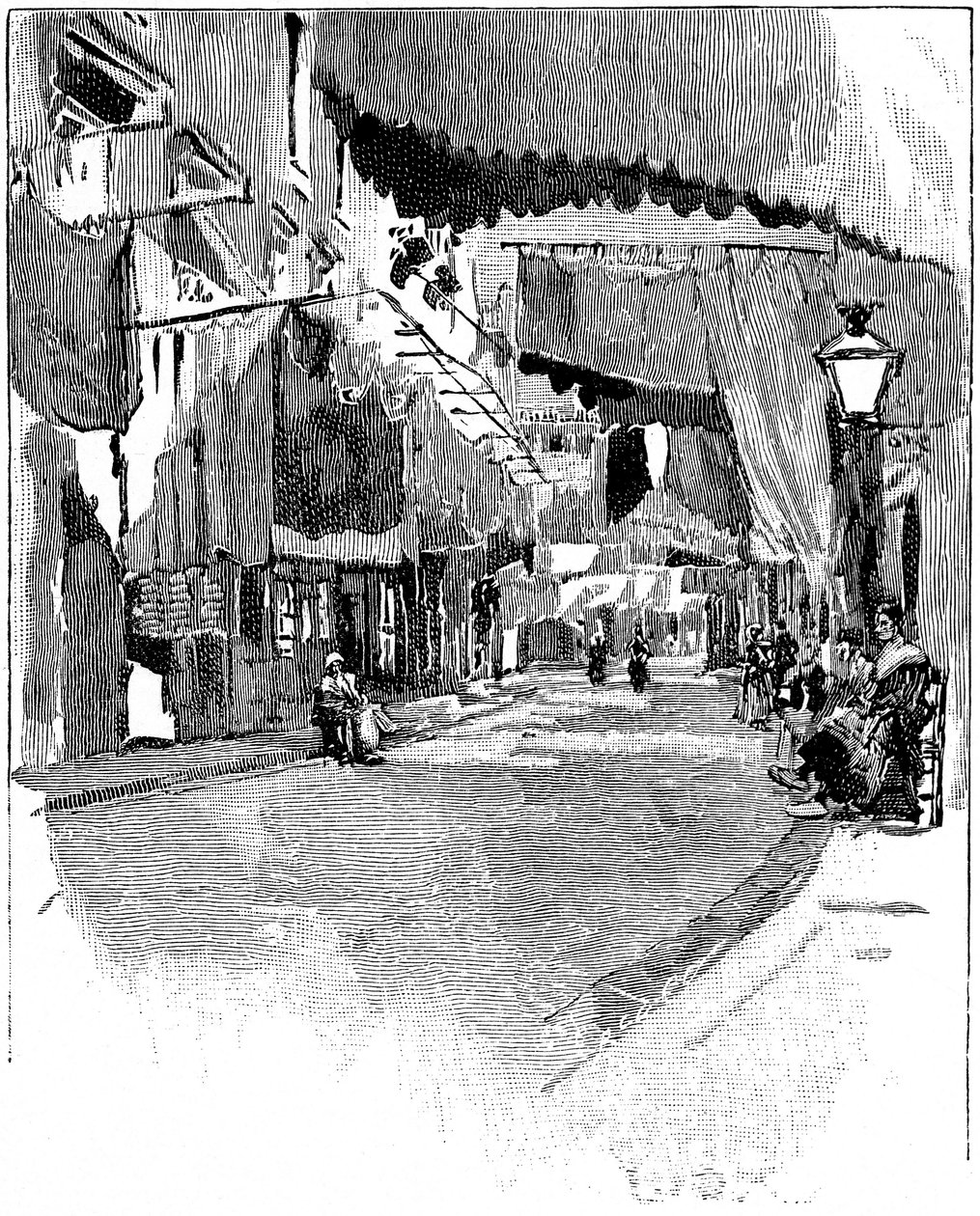 Rue de Beaucaire. Gravure door Joseph Pennell 1888 door Joseph Pennell