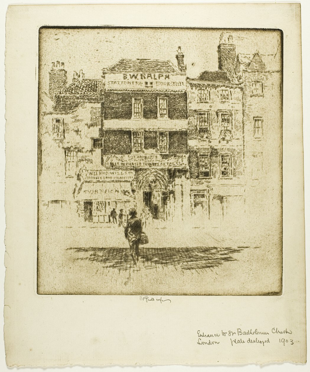 Sint-Bartholomeuspoort door Joseph Pennell