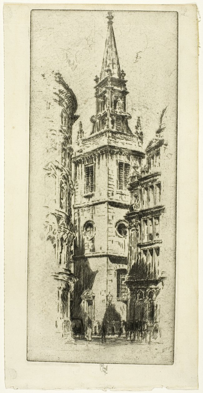 St. Augustinus en St. Faith door Joseph Pennell