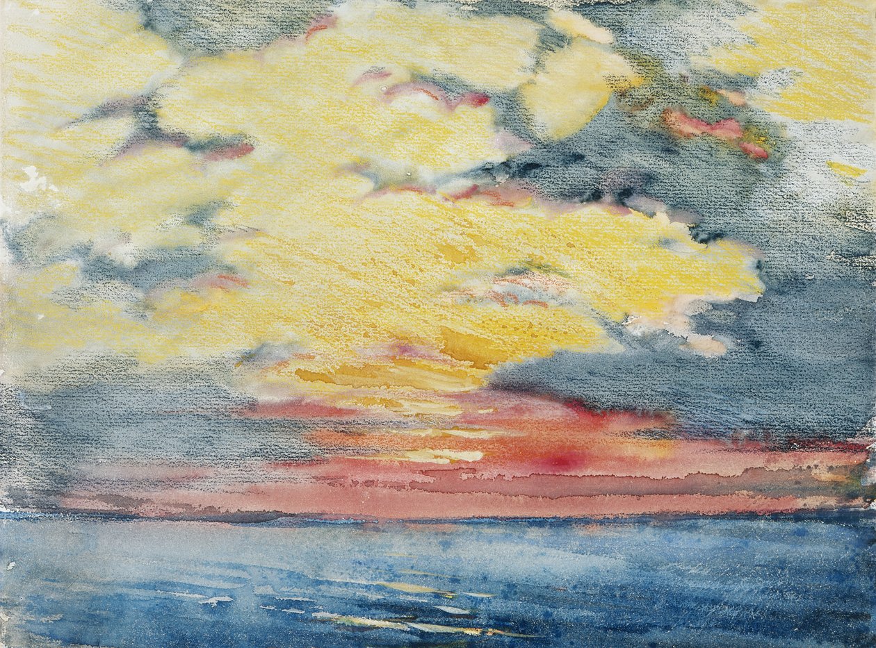 Zonsondergang, Acapulco door Joseph Pennell