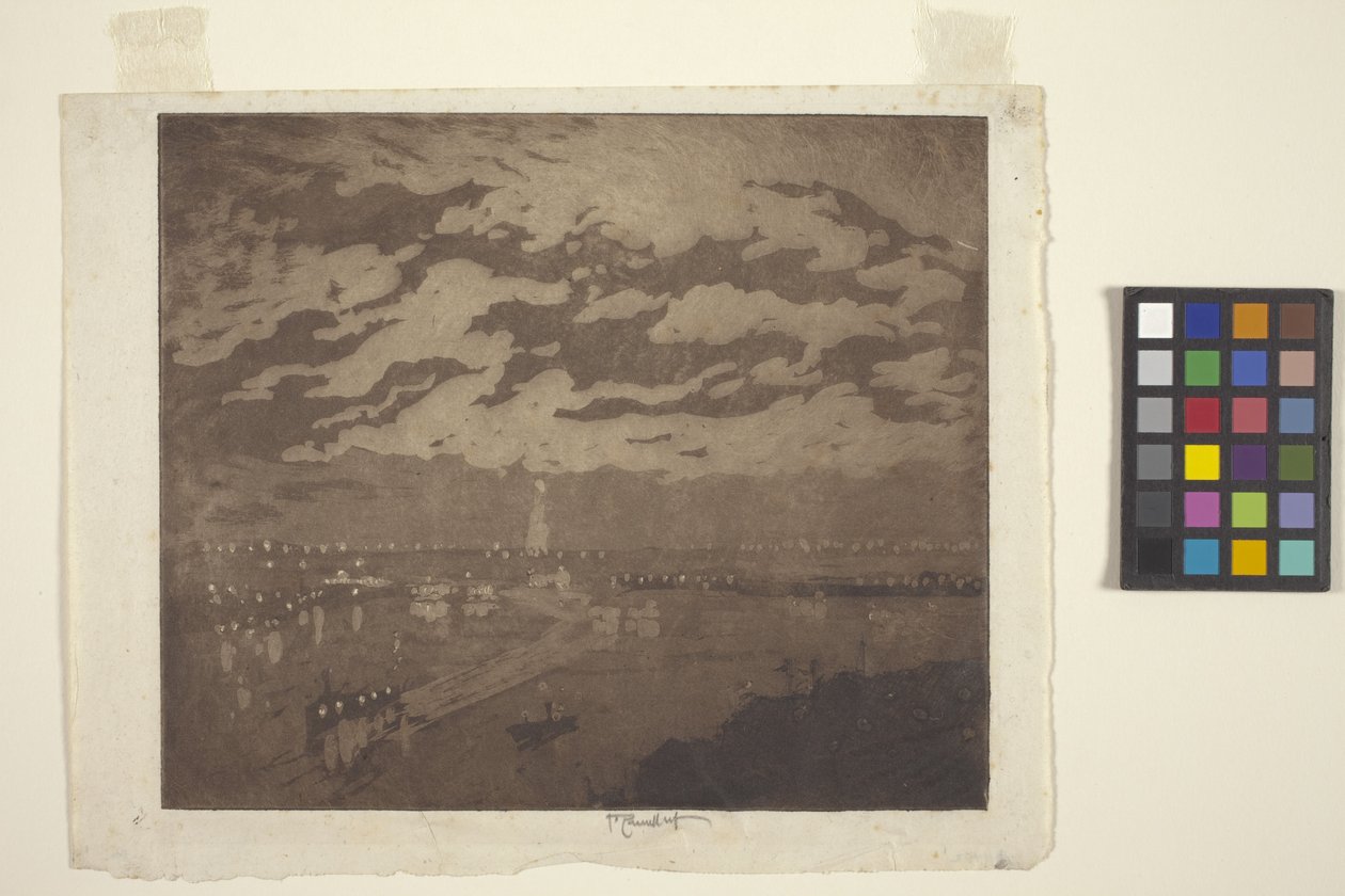 De baai, New York door Joseph Pennell