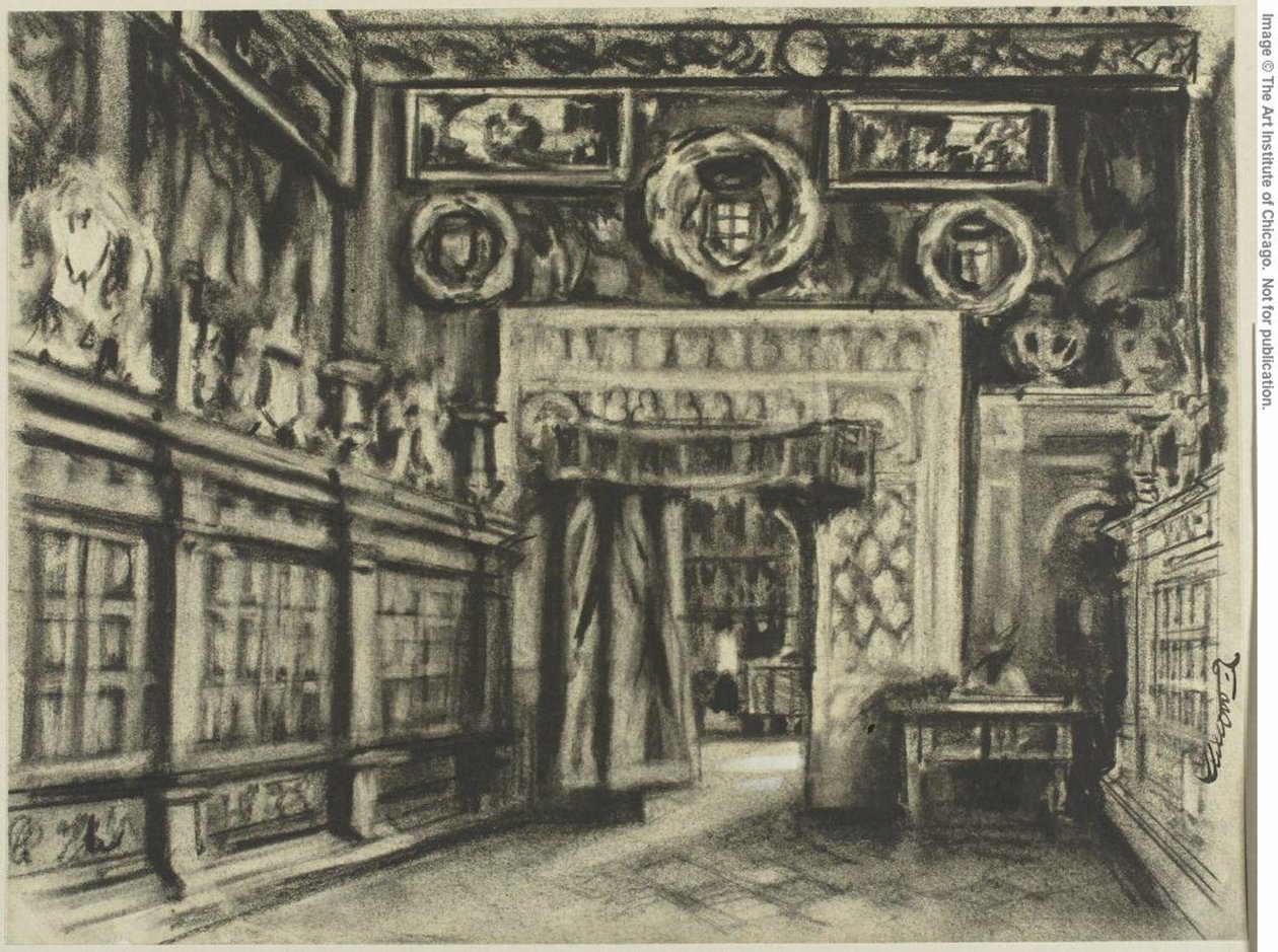 De kapittelzaal, kathedraal van Toledo door Joseph Pennell