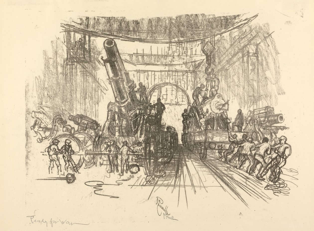 De Engelse Oorlogsserie: W. 453. Klaar voor de oorlog door Joseph Pennell