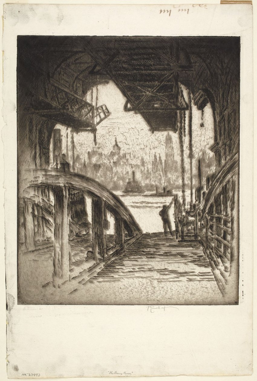 Het veerhuis door Joseph Pennell