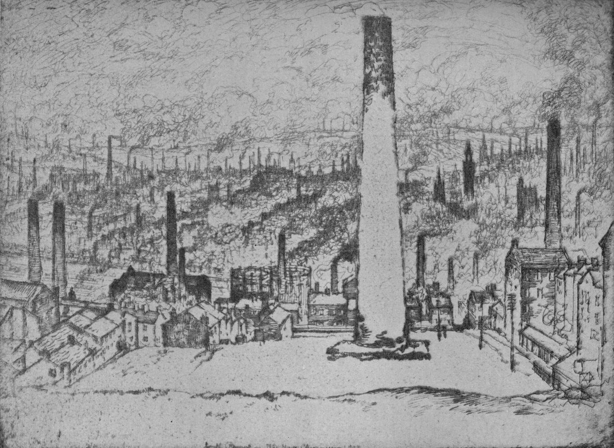 De grote stapel, Bradford door Joseph Pennell