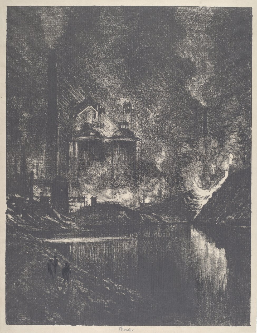 Het Vuurmeer, Charleroi door Joseph Pennell