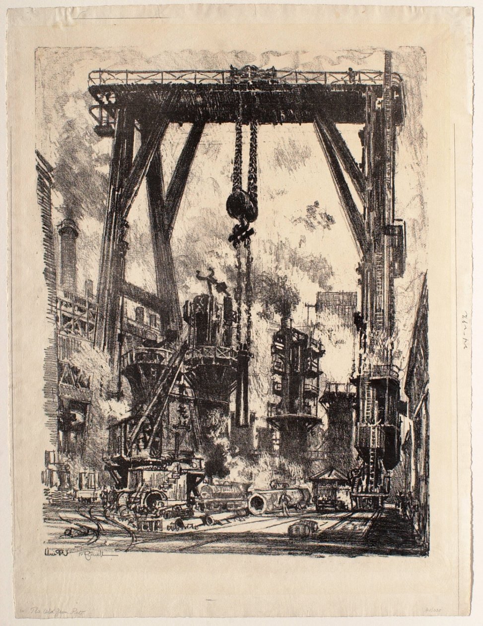 De oude geschutskuil door Joseph Pennell