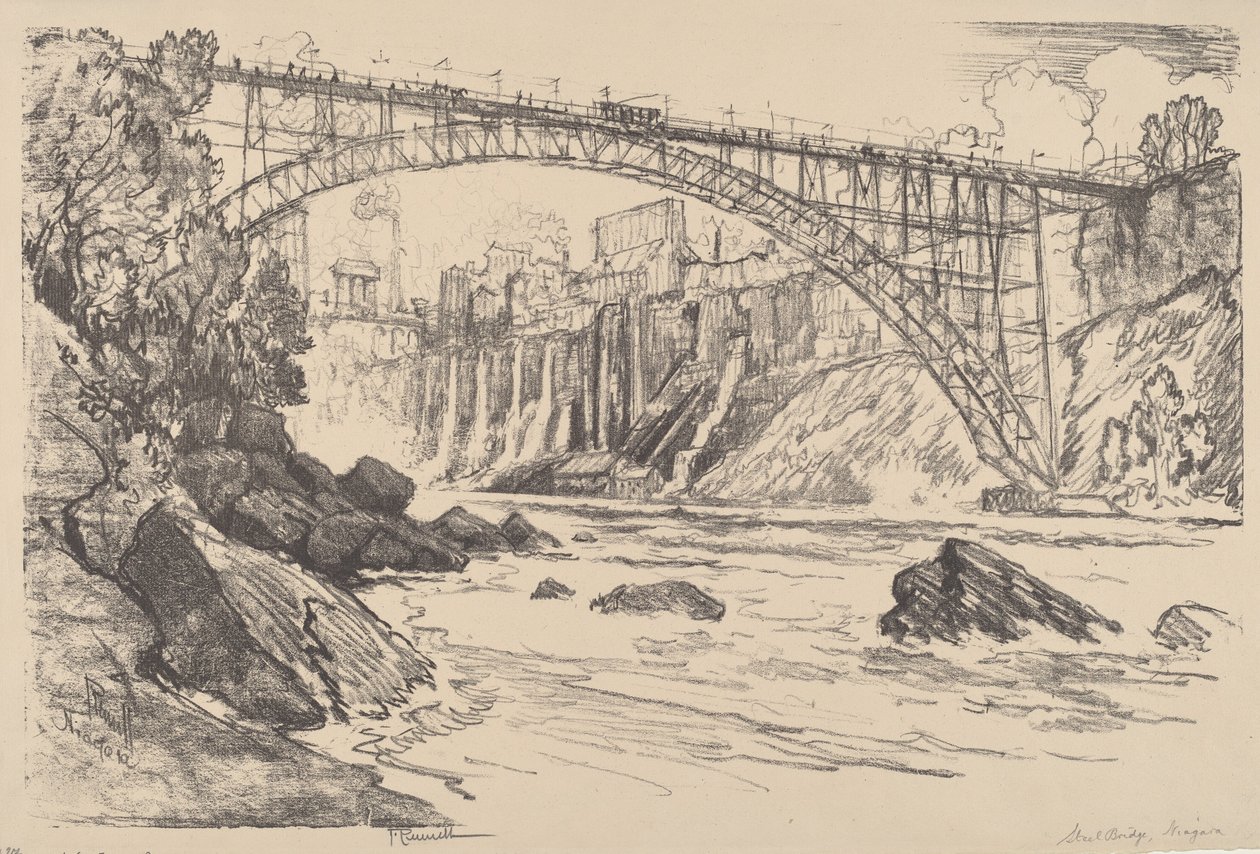 De stalen brug door Joseph Pennell