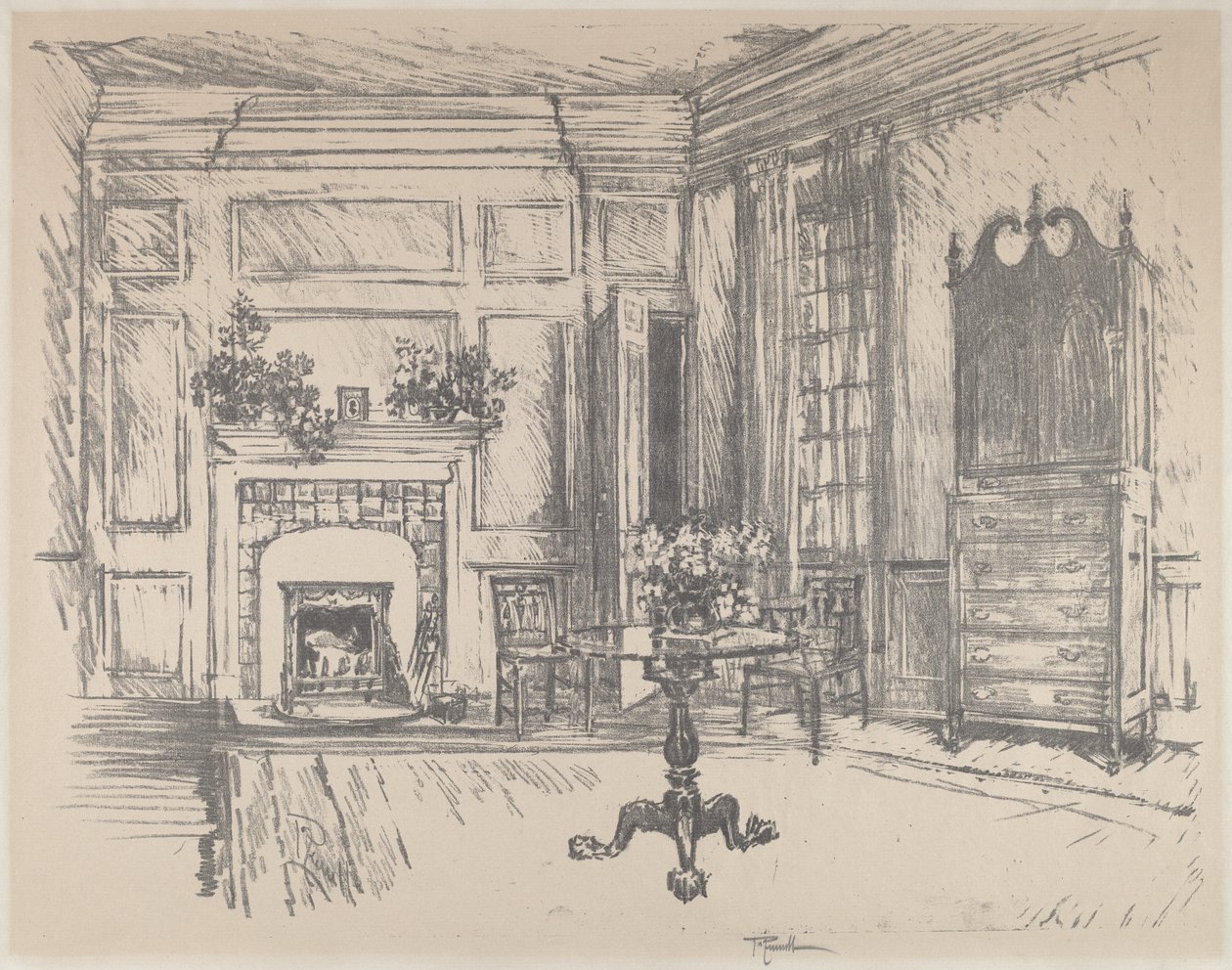 De Bovenkamer, Stenton door Joseph Pennell