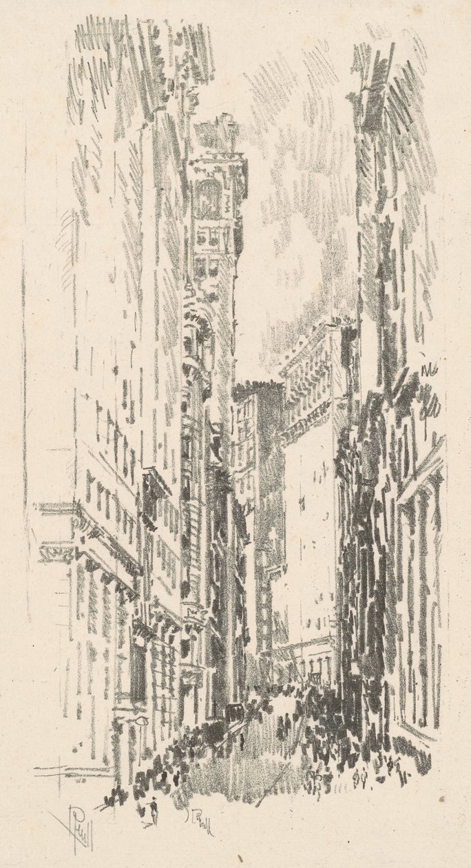 William Street, 1904 door Joseph Pennell