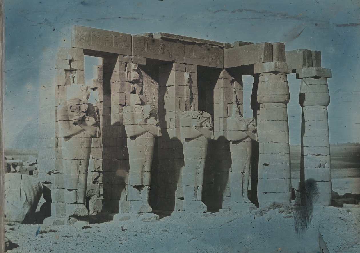 Ramesseum, Thebe, 1844 door Joseph Philibert Girault De Prangey