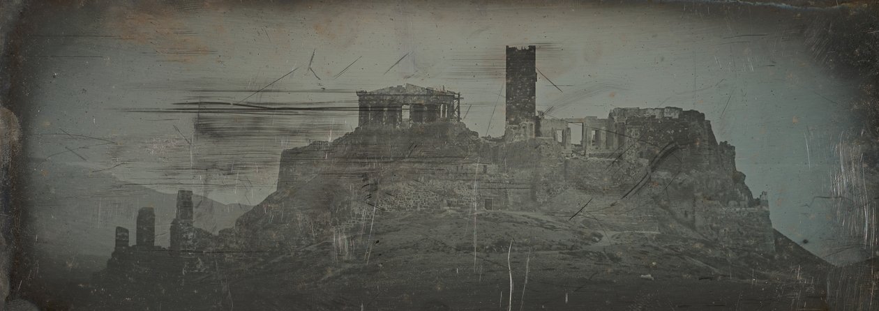 Westelijke Toegang tot de Akropolis, Athene, 1842 door Joseph Philibert Girault De Prangey