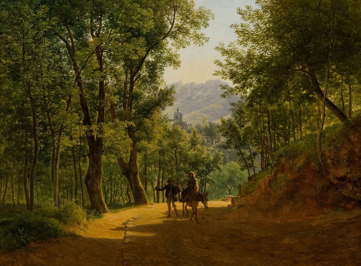 Italiaans landschap (weg bij Cava de
