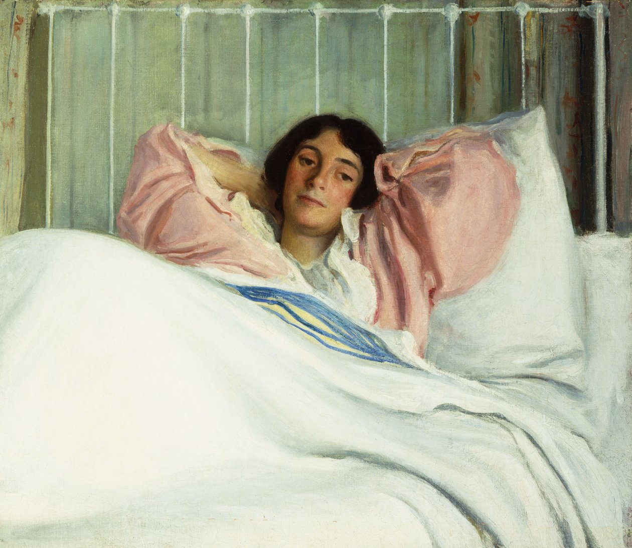 Portret van de vrouw van de kunstenaar Edith door Joseph Rodefer De Camp