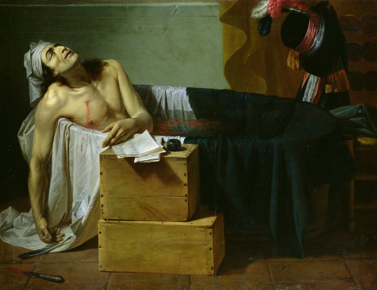 De dood van Marat, 1793 door Joseph Roques