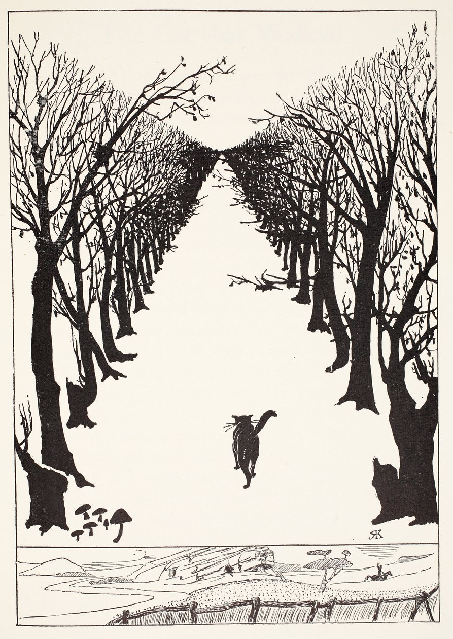 De kat die alleen liep, illustratie uit 