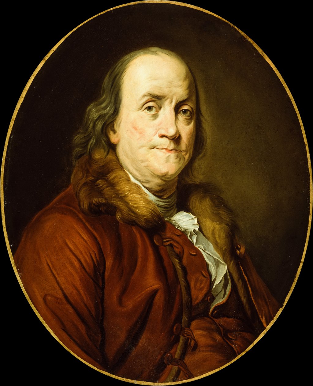 Benjamin Franklin (olieverf op doek) door Joseph Siffred (after) Duplessis