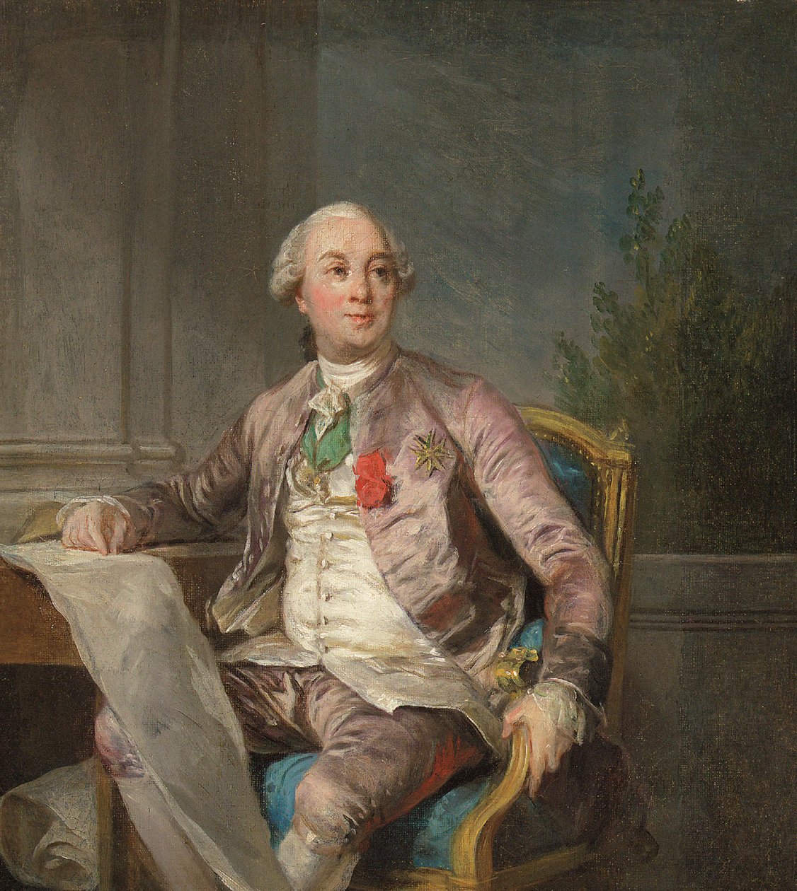 Een portretstudie van Charles-Claude de Flahaut de la Billarderie, Comte d