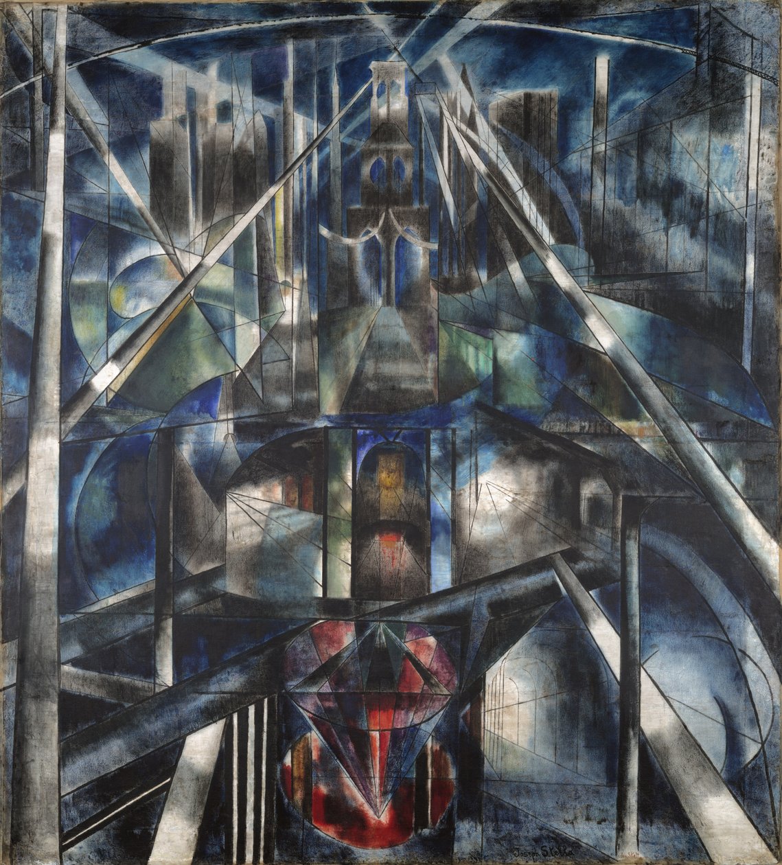 Brooklyn Bridge door Joseph Stella
