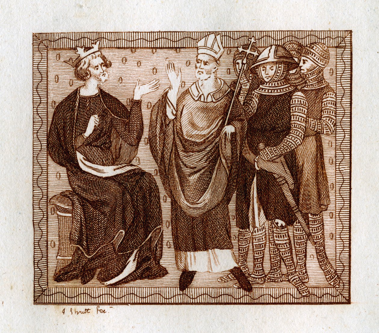 Het leven van Thomas Becket, 1801 door Joseph Strutt