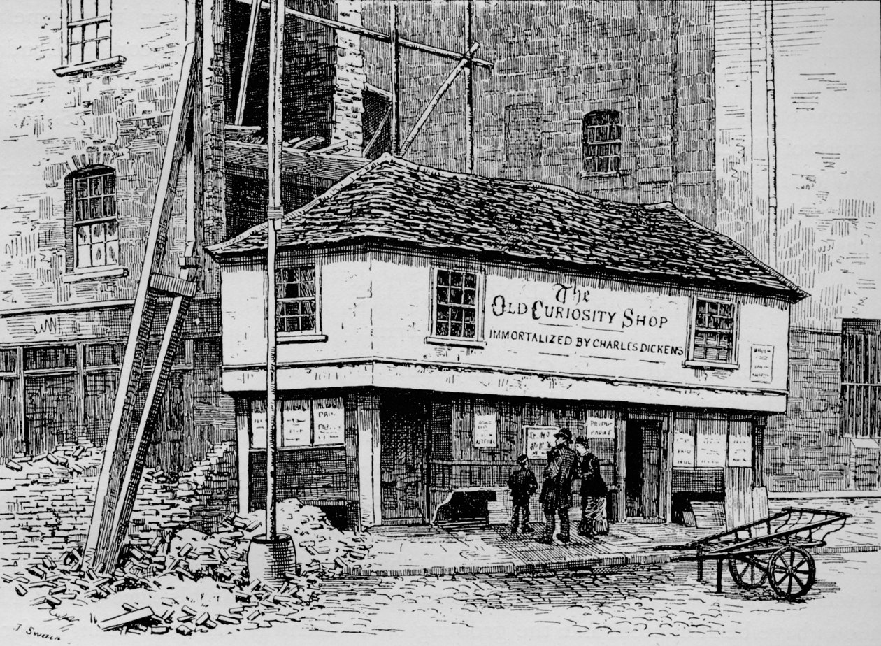 The Old Curiosity Shop bij Lincolns Inn Fields, Londen, c1860 1911 door Joseph Swain