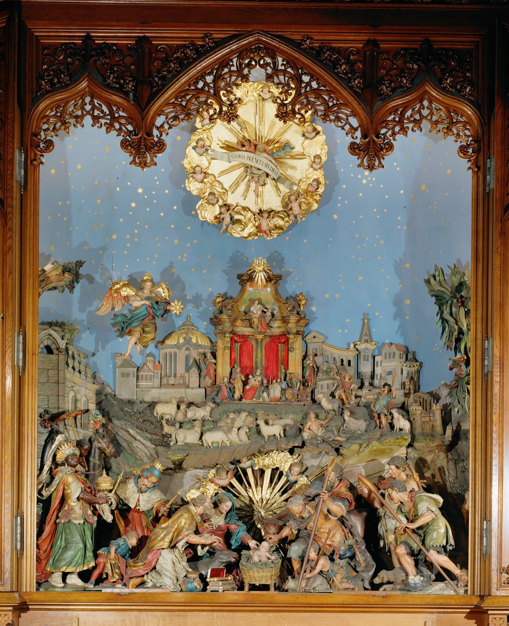 Kribbe, gebruikt in de kloosterkerk tijdens kerstdiensten ... door Joseph Thaddaeus Stammel