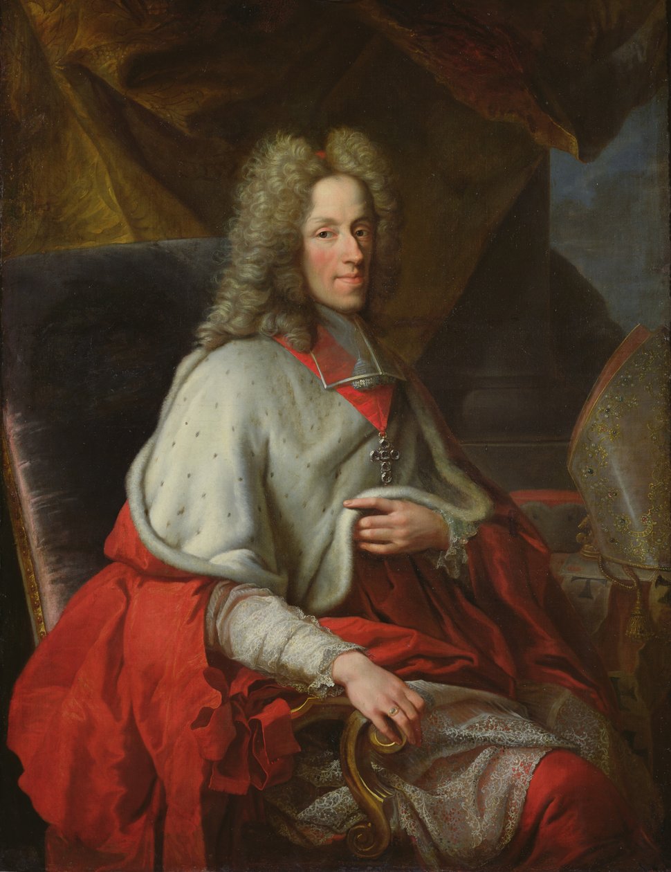 Portret van Kardinaal Joseph Clement de Baviere, Keurvorst van Keulen door Joseph Vivien