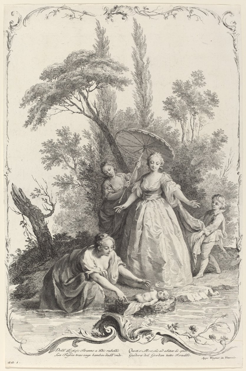 Het vinden van Mozes door Joseph Wagner