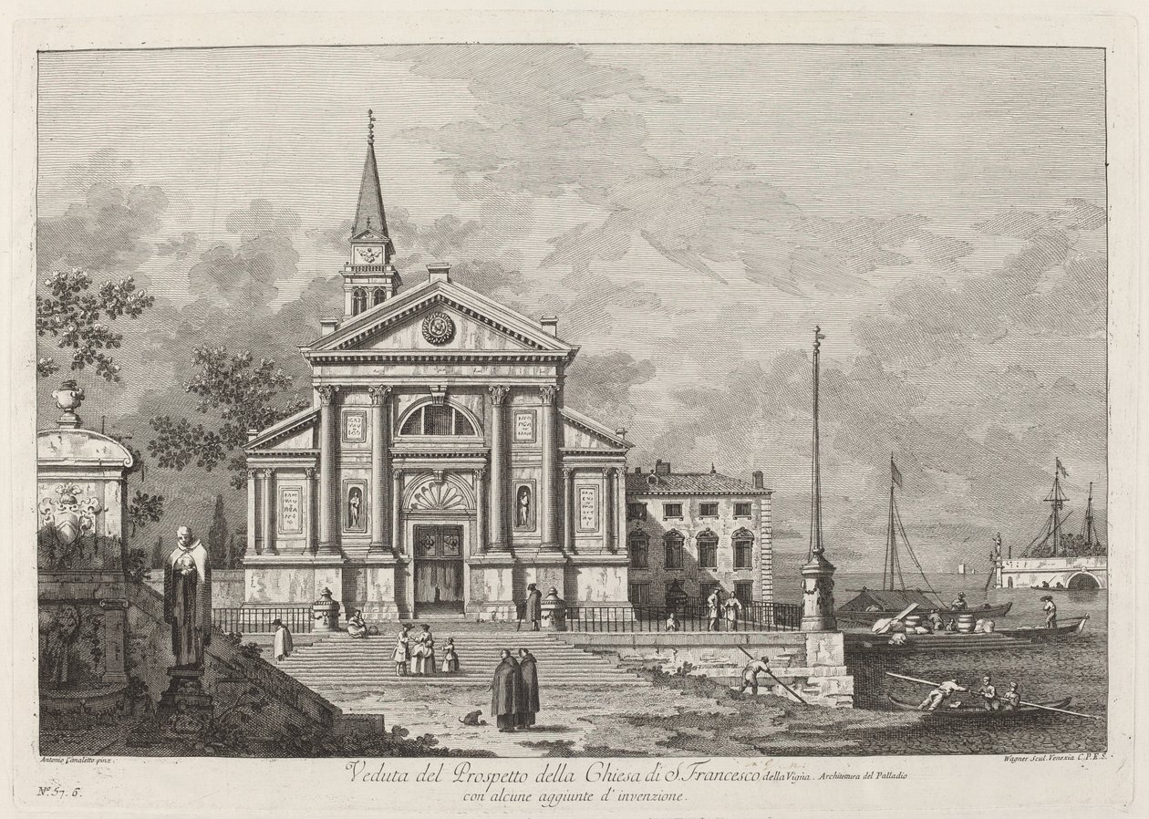 Veduta del Prospetto della Chiesa del S. Francesco door Joseph Wagner