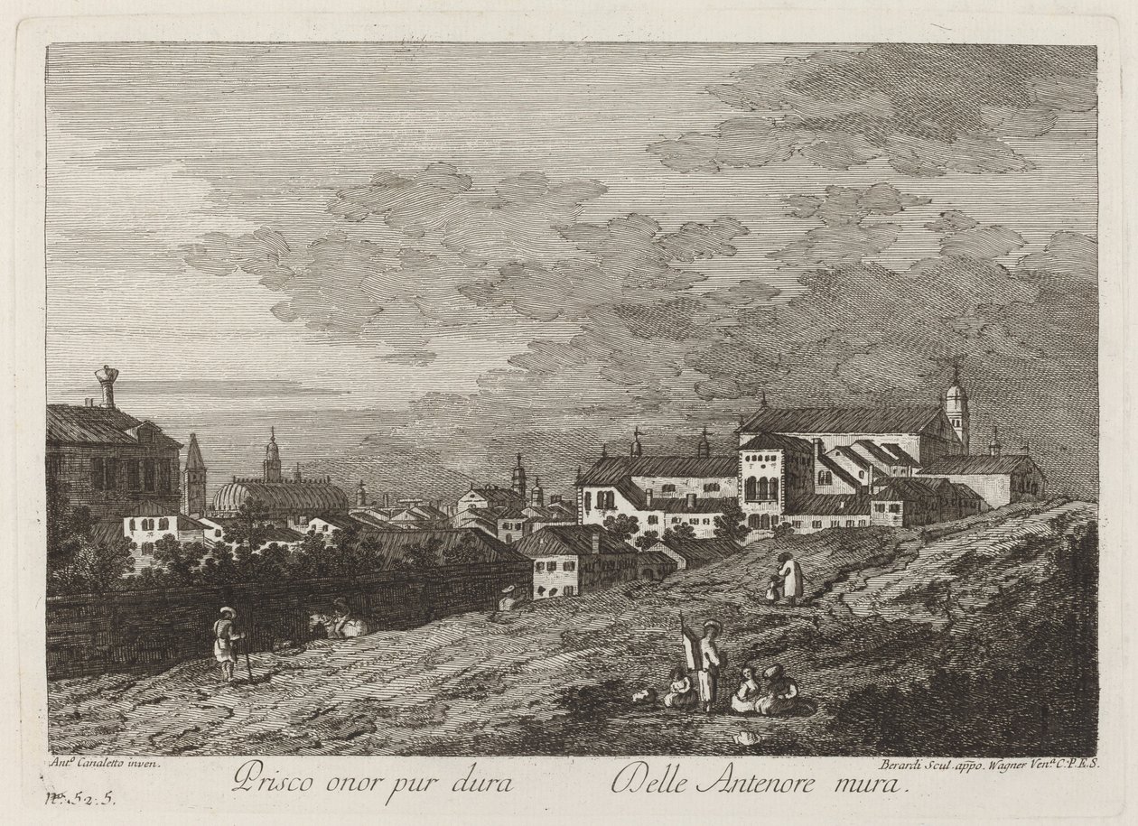 Prisco onor pur dura door Joseph Wagner after Canaletto