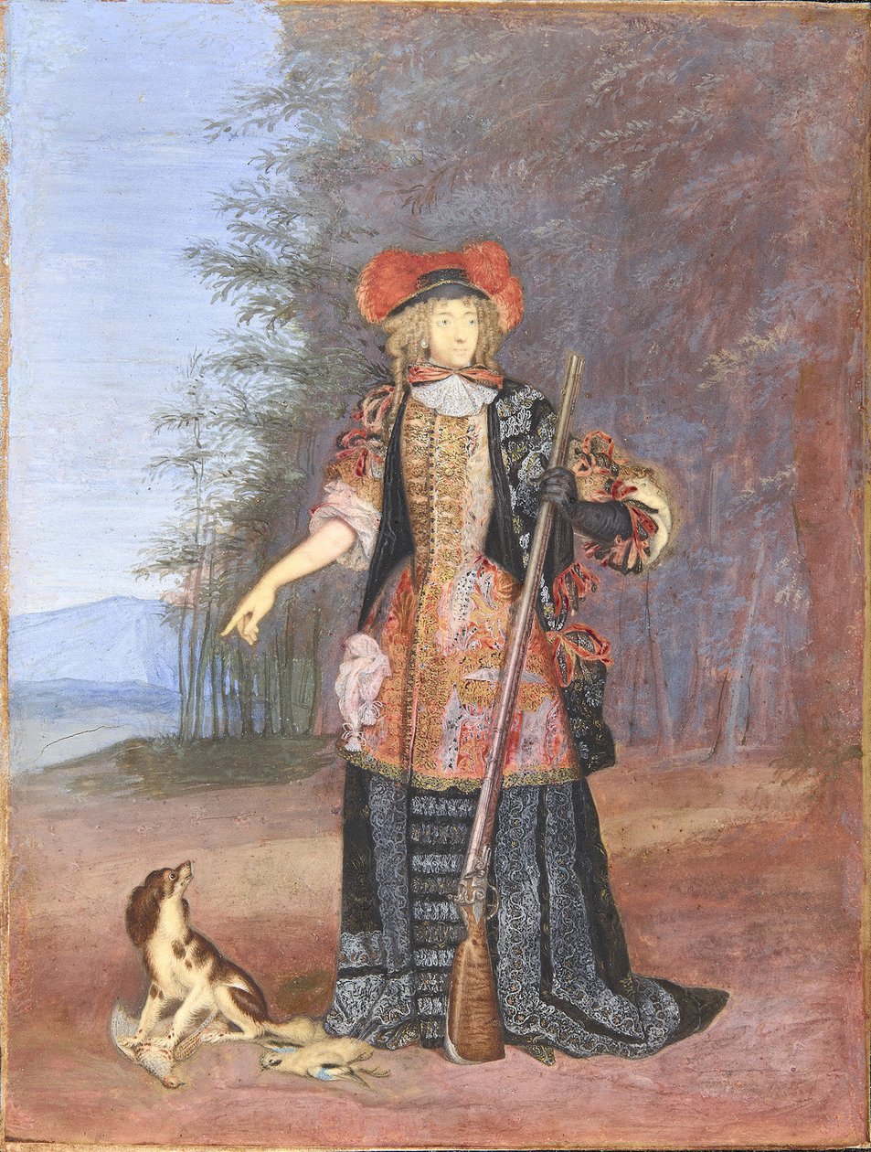 Portret van Elizabeth Charlotte, Prinses Palatine 1652-1722, Hertogin van Orléans, ca. 1671 door Joseph Werner