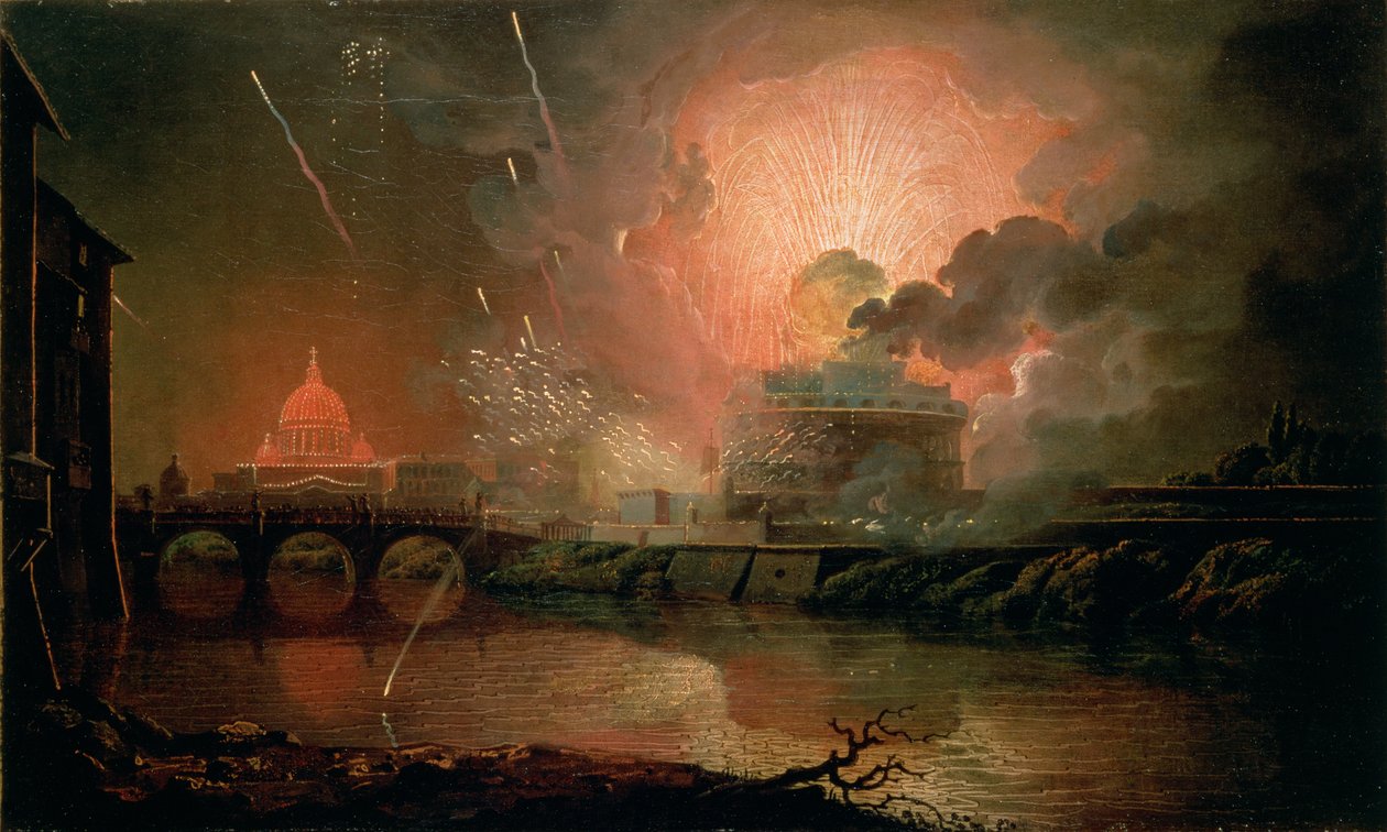 Vuurwerk bij het Castel Sant