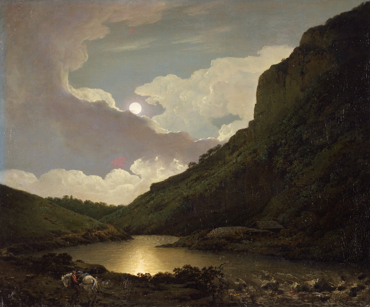 Matlock Tor bij maanlicht door Joseph Wright of Derby