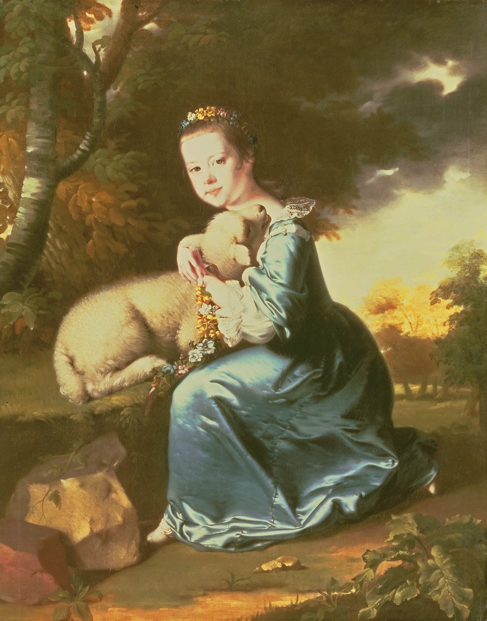 Miss Frances Warren, vroege 1760s door Joseph Wright of Derby