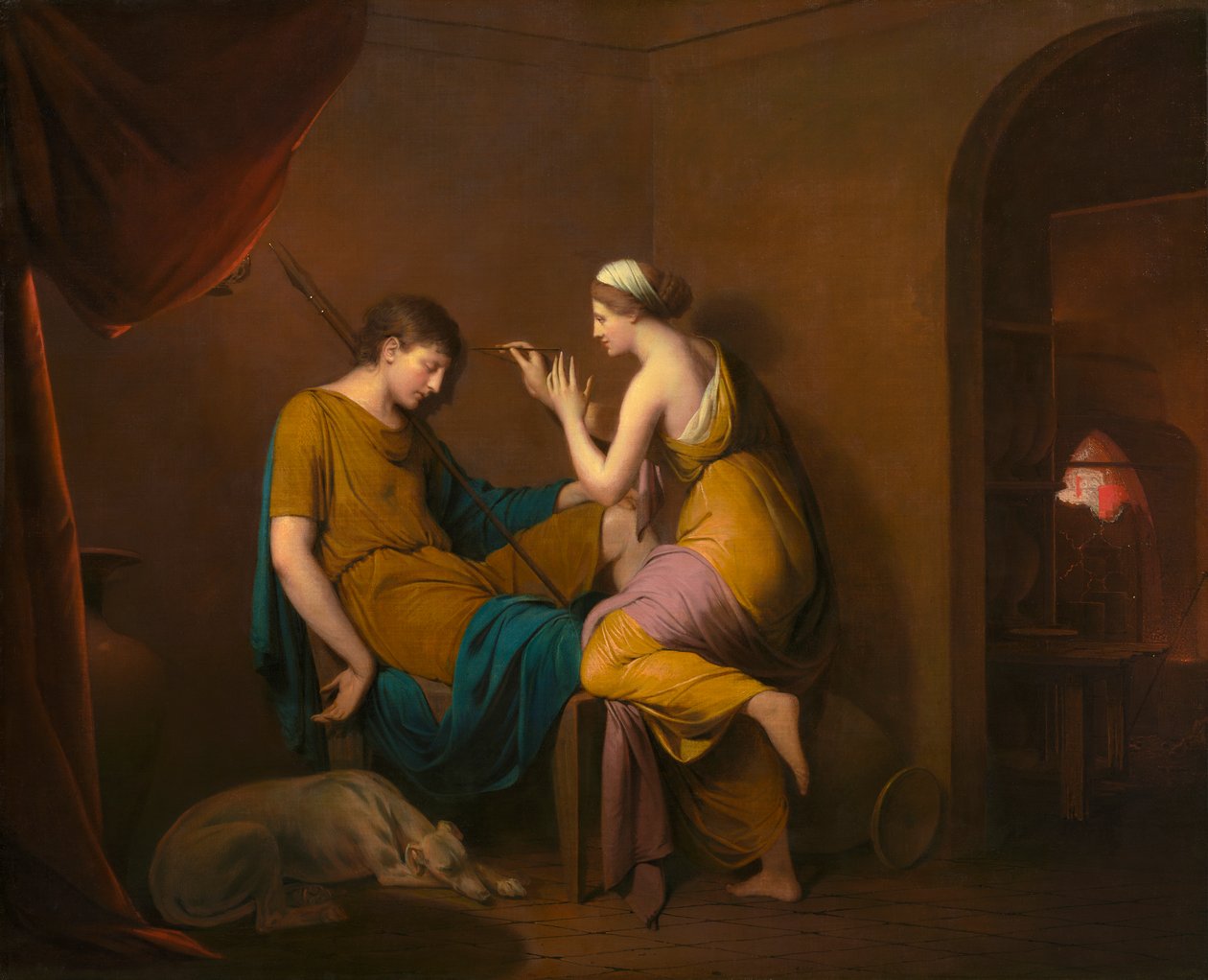 De Korinthische meid, 1782-84 door Joseph Wright of Derby